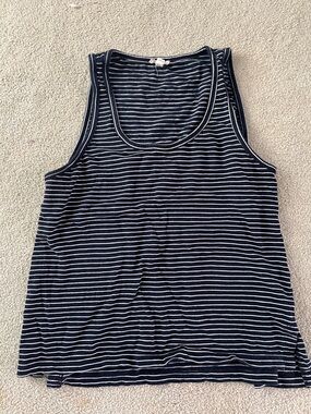 Soft Joie Striped Navy and White Women's Tank Top M